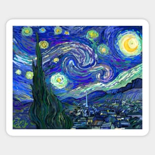 Starry Night - Vincent Van Gogh Sticker